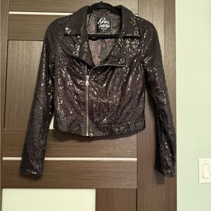 G by Guess Black Sequin Blazer